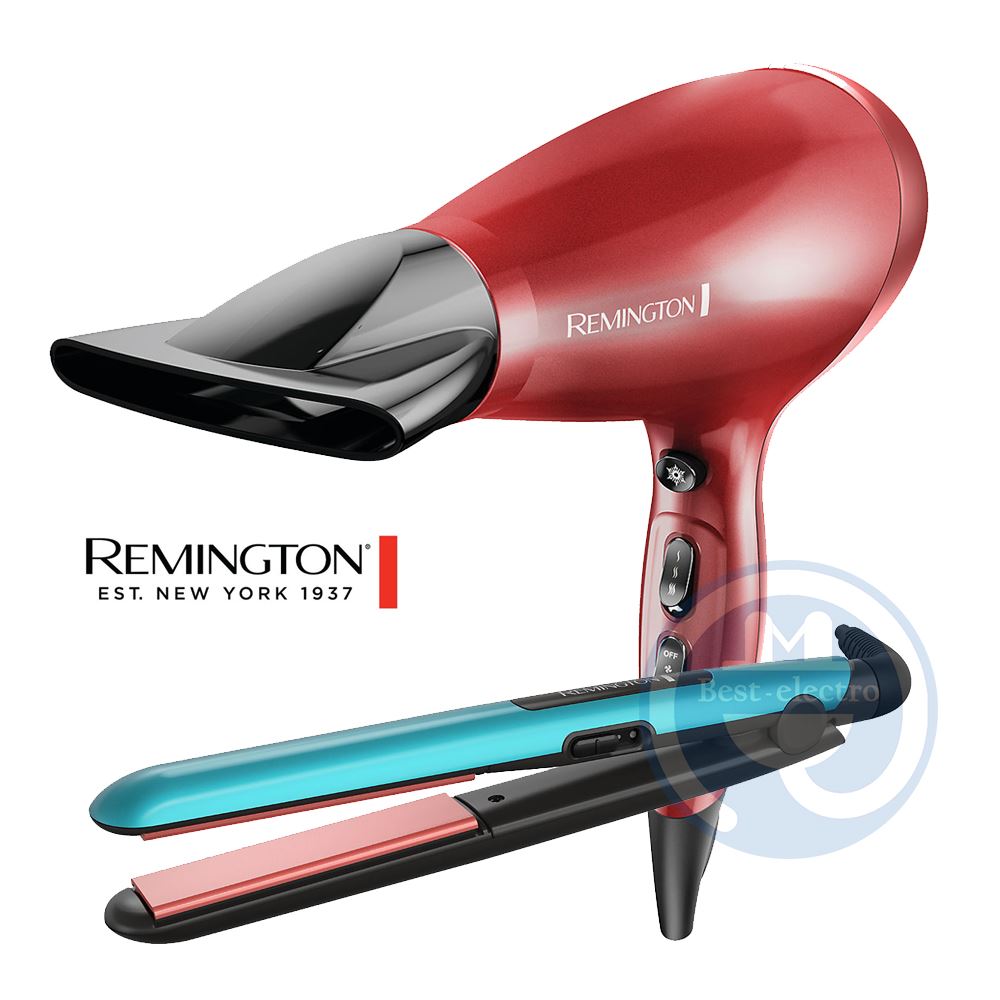 Combo Remington Alisadora Ceramic S1520 y Secador Silk