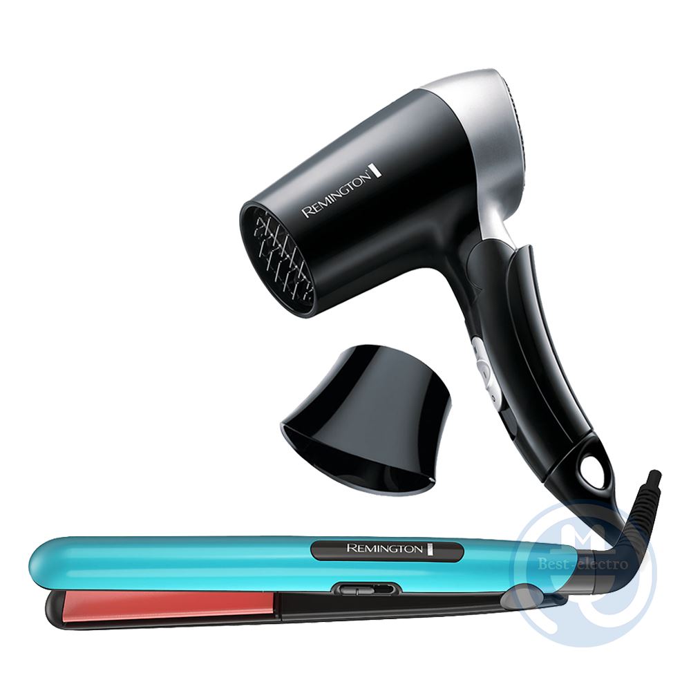 Combo Remington Alisadora Ceramic Colors S1520 y Secador D2400