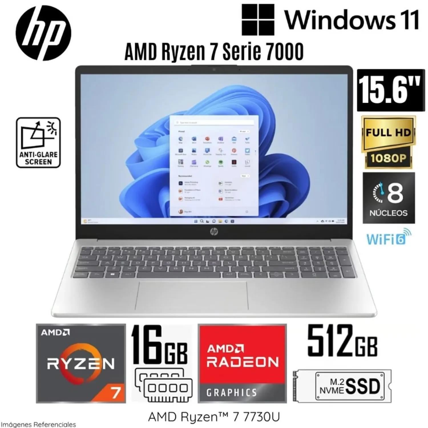 Laptop HP Pavilion 15-EG2506LA Intel Core i7 12GB RAM 512GB SSD 15.6" FHD - Plateado