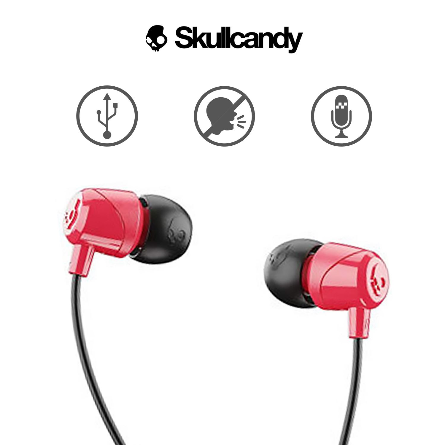Audífonos Skullcandy Jib S2DUY con micro Rojo