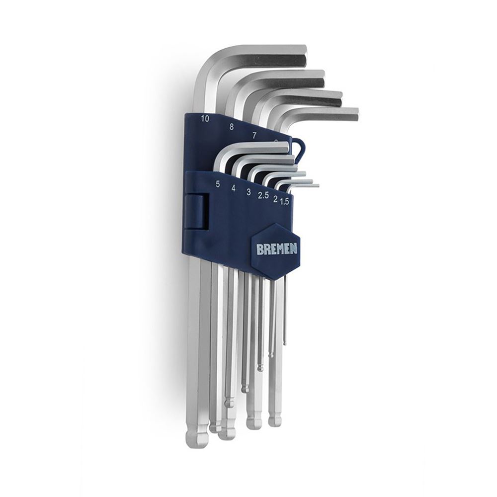 Set de Llaves Allen Hex x 10 Piezas Bremen 7096