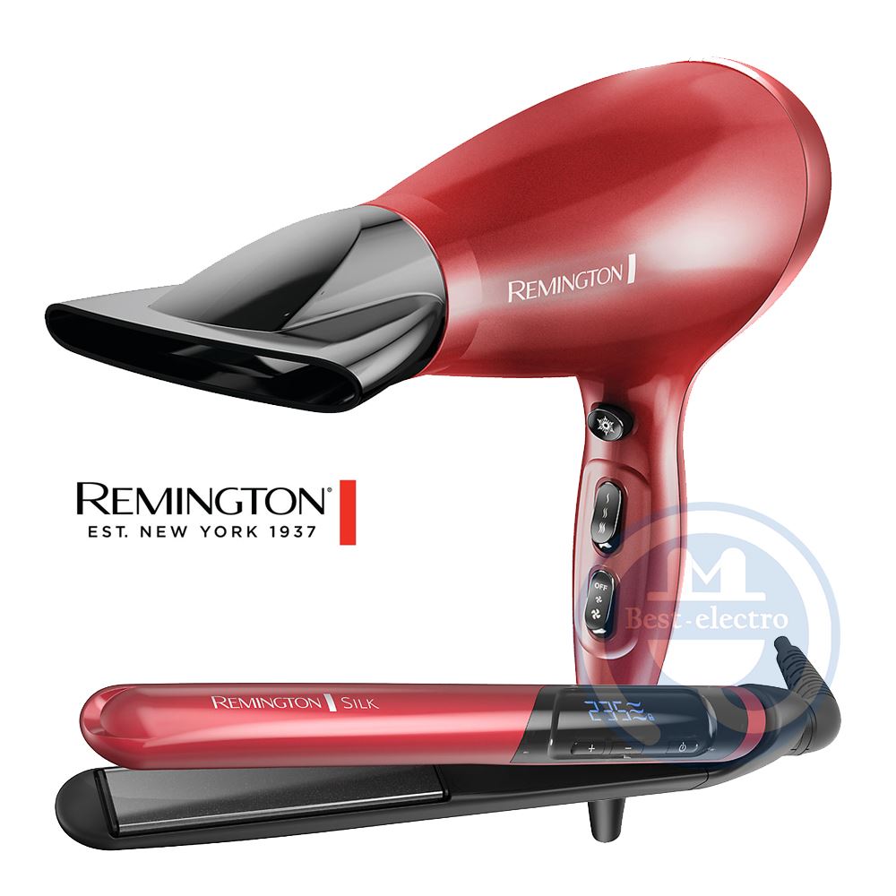 Combo Remington Silk Alisadora S9600 y Secador AC9096