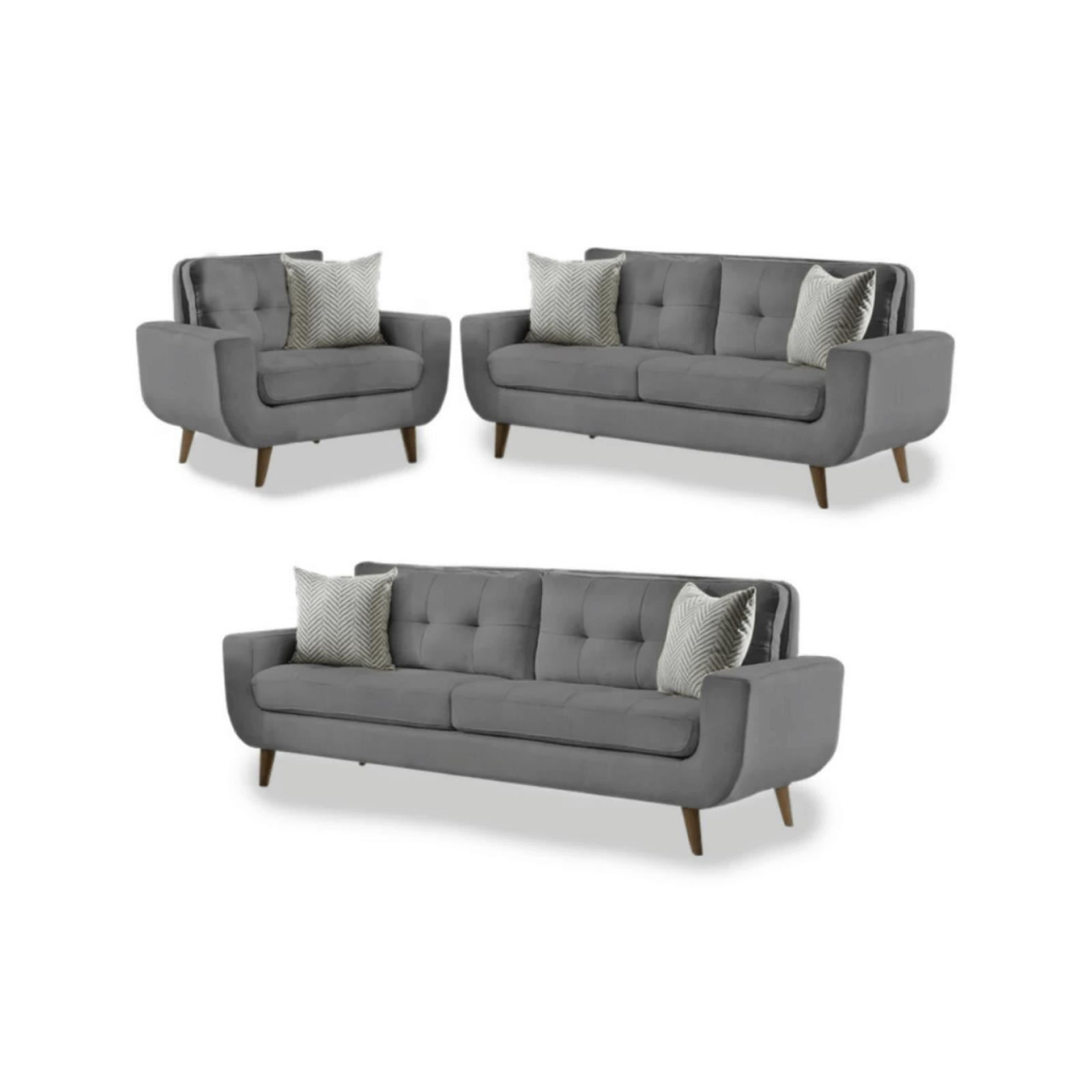 SOFA 321 MODELO SAIFER COLOR PLATA
