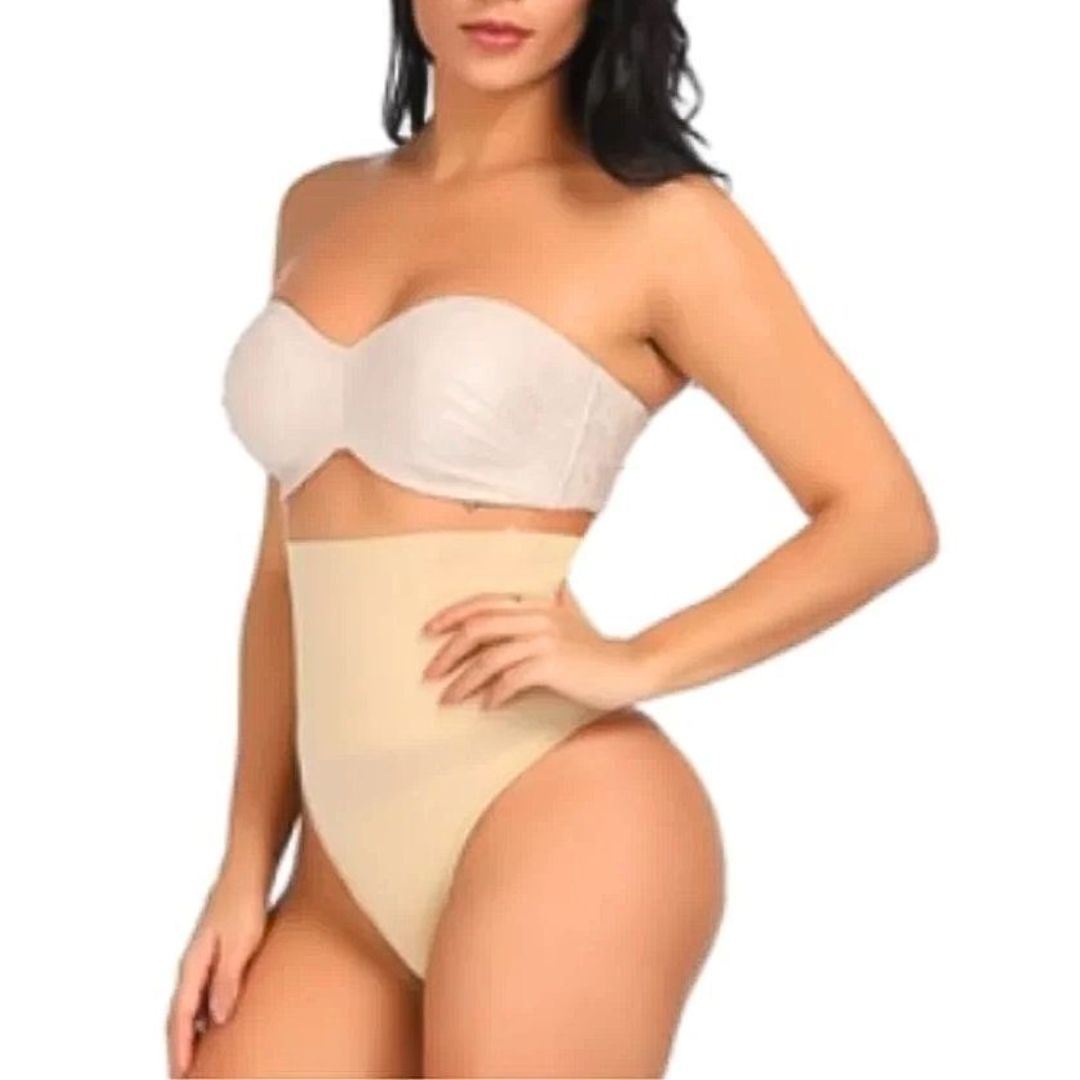 3 En1 Faja Reductora Calzón Cinturilla Avispa De Microfibra Con Varillas Y Levanta Glúteo