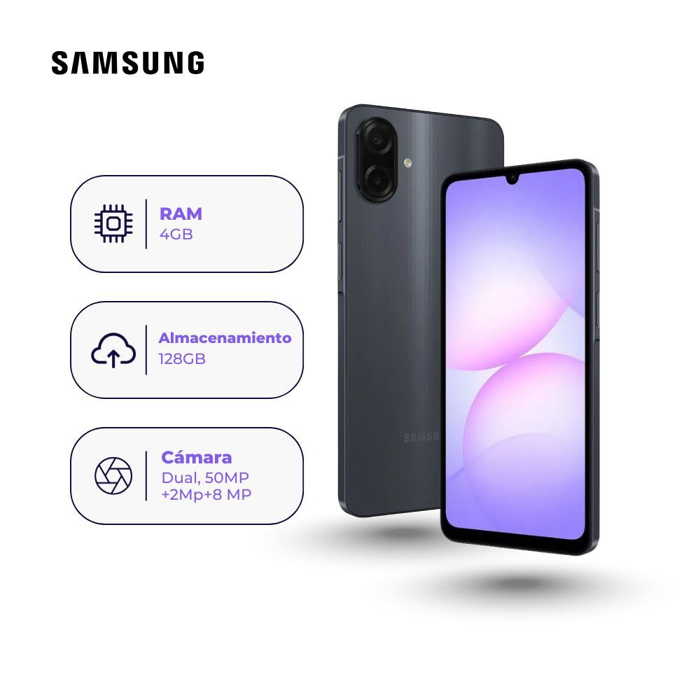 Samsung Galaxy A07 128GB 4GB Ram Color Negro