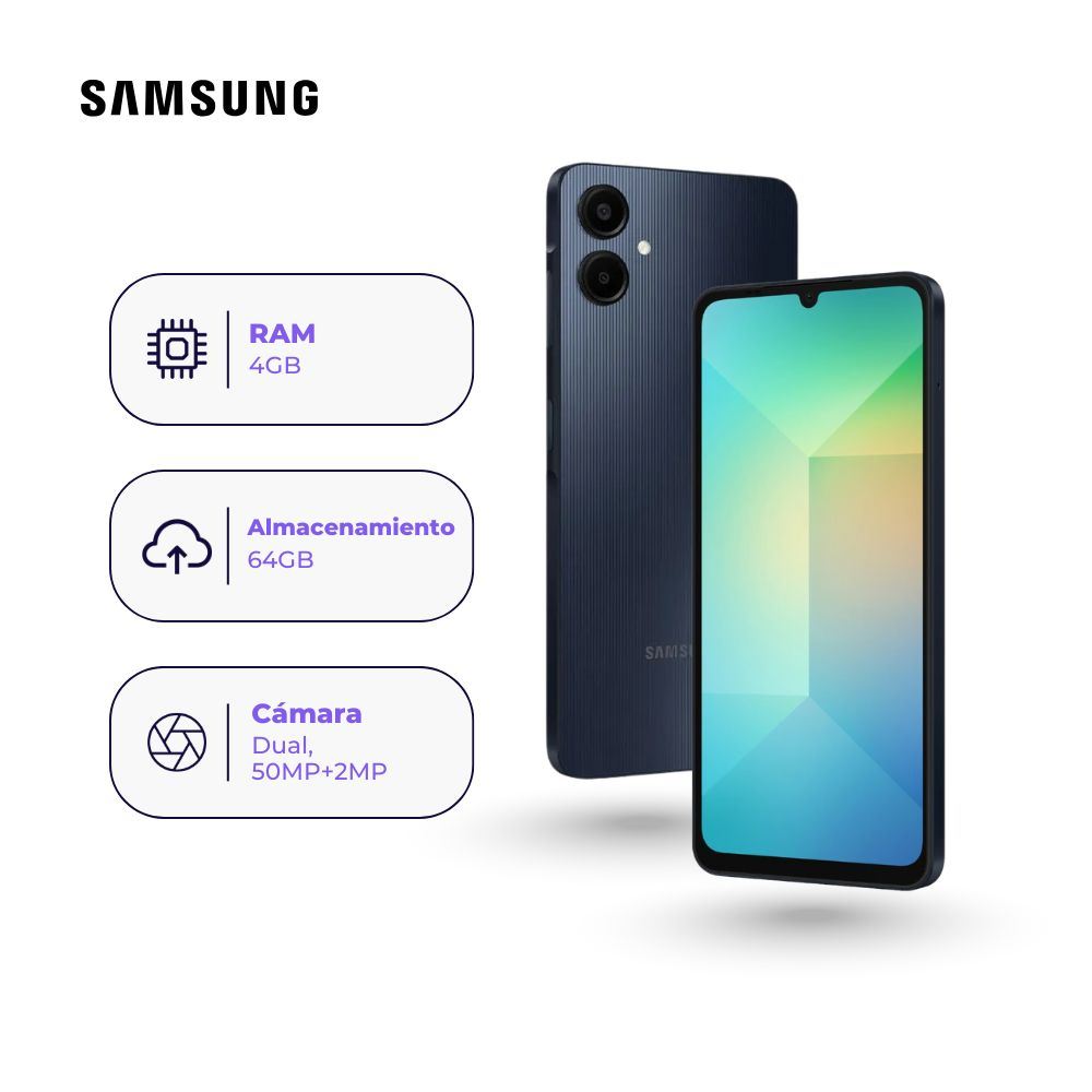 Samsung Galaxy A06 64GB 4GB Ram Color Negro