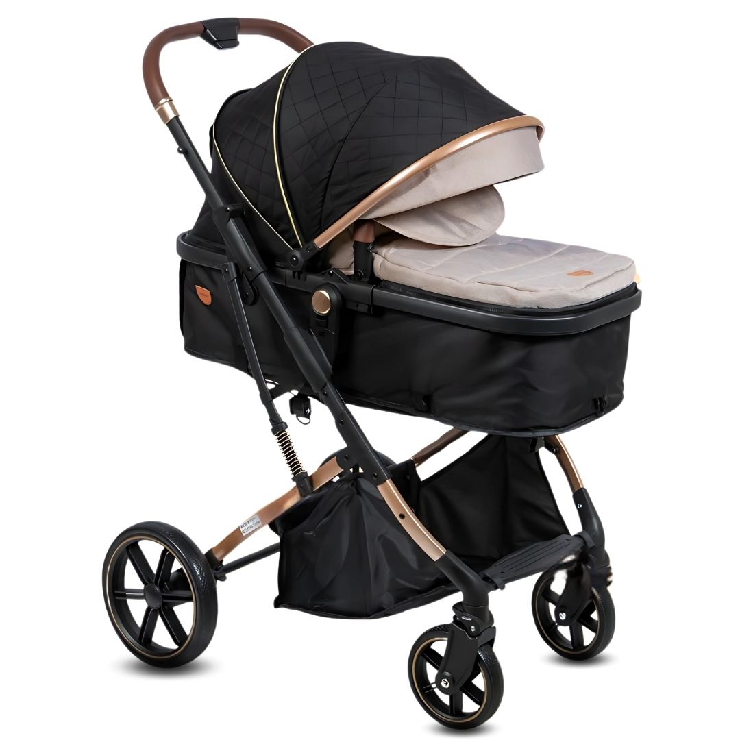 Coche Cuna Moisés de Lujo «SATURNO ULTRA» Beige