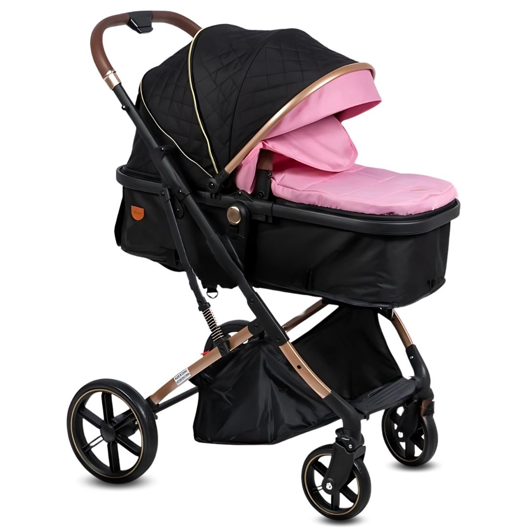 Coche Cuna Moisés de Lujo «SATURNO ULTRA» Pink