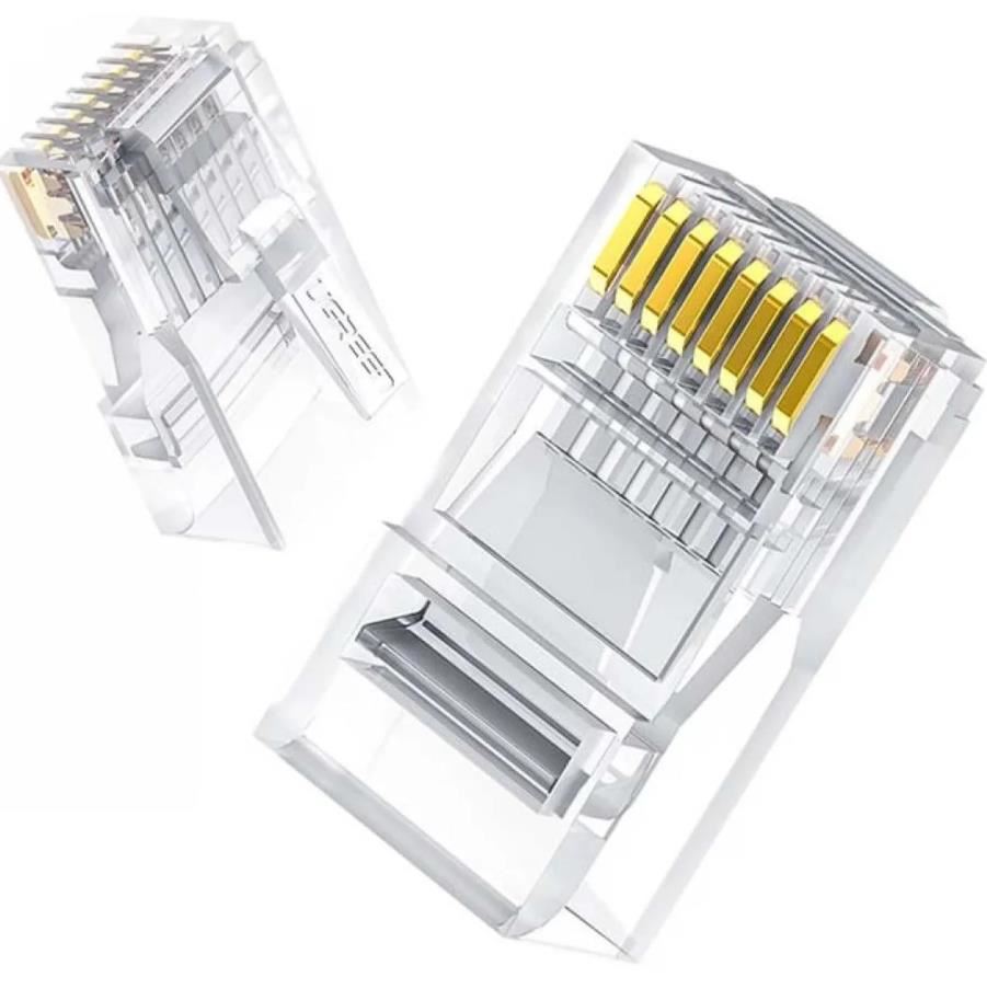 Conector Plug Cat 6 x100un RJ45 8P8C Transparente UGREEN NW120-60558