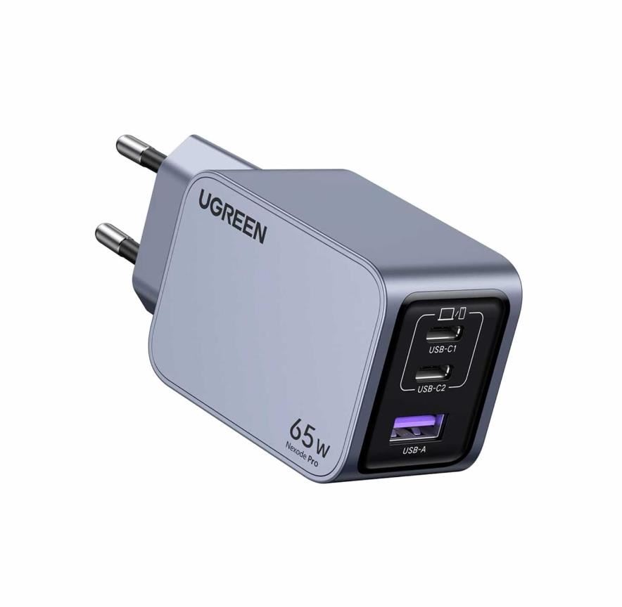 Cargador Nexode Pro 65W 3 Puertos Carga Rápida Gan UGREEN X755-25870