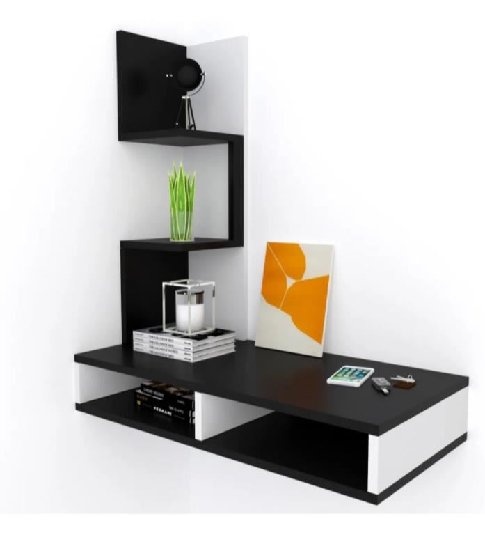 Escritorio Flotante Itzel Negro - Muebles Bonno
