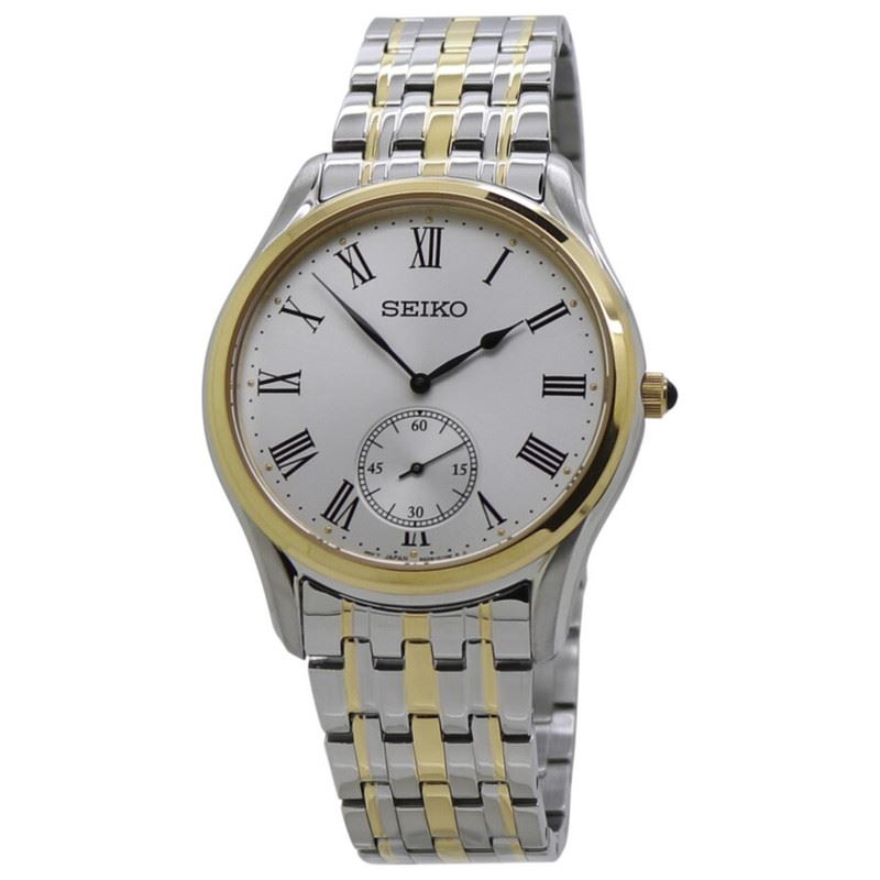 Seiko Reloj de cuarzo con esfera blanca bicolor SRK048P1