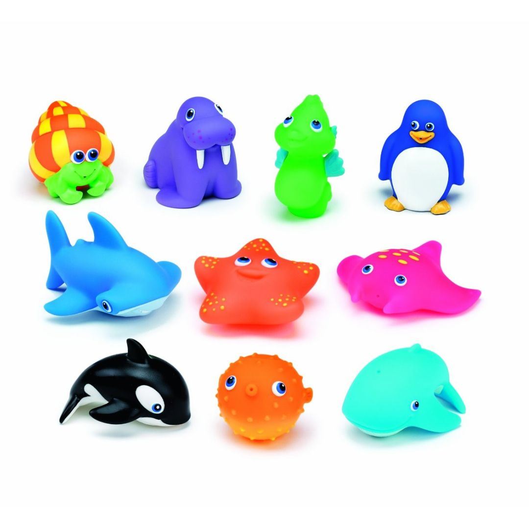 Set de 10 animalitos sensoriales con sonido para bebe