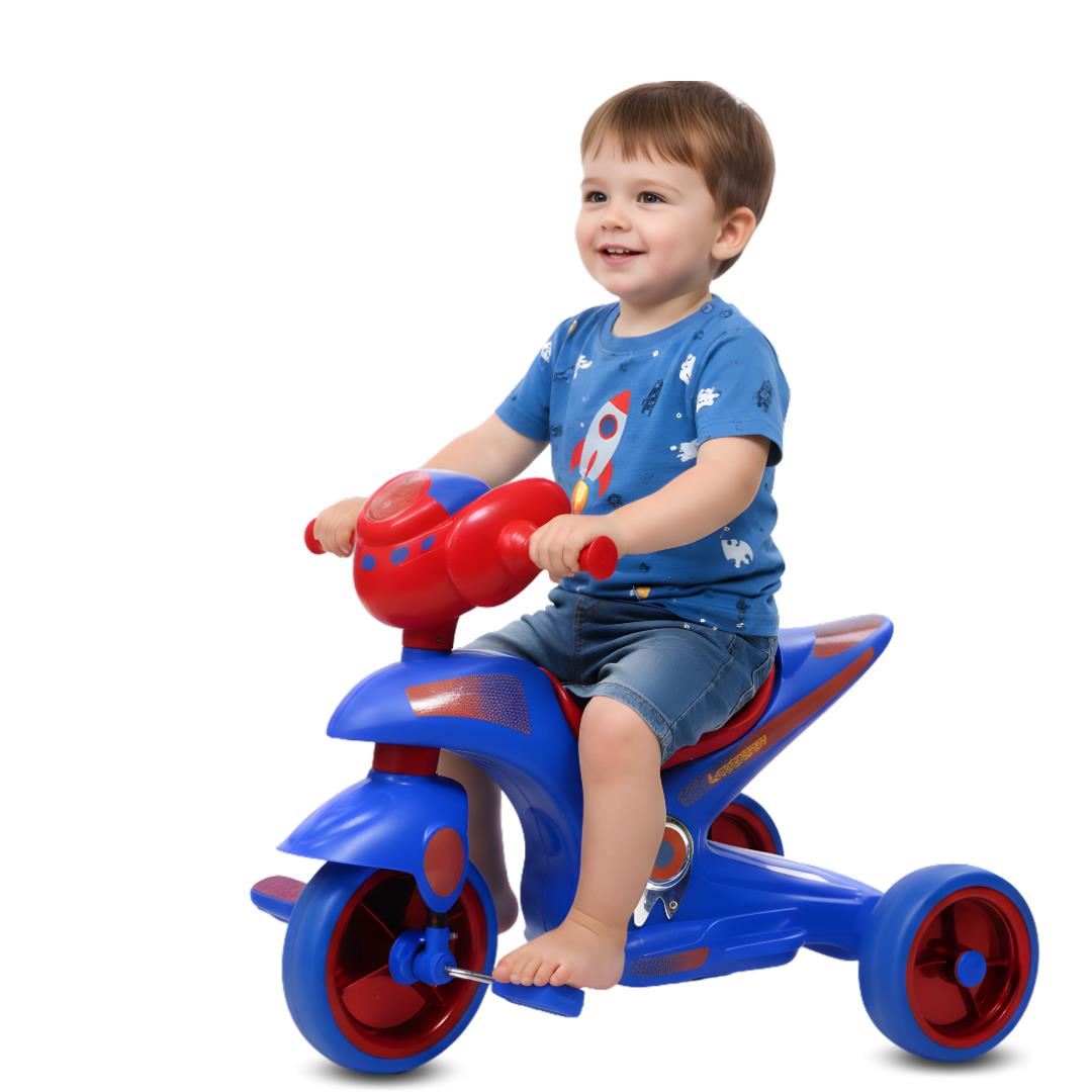 Trimoto a Pedal para Niños «SERVANN II» con Bluetooth Blue