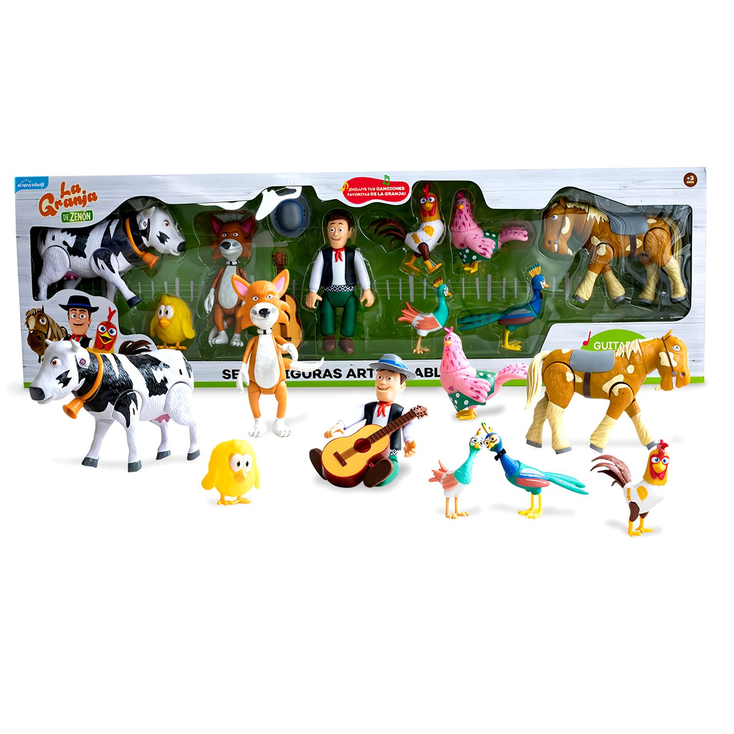 Set de Figuras Articulables La Granja de Zenón 10 Piezas