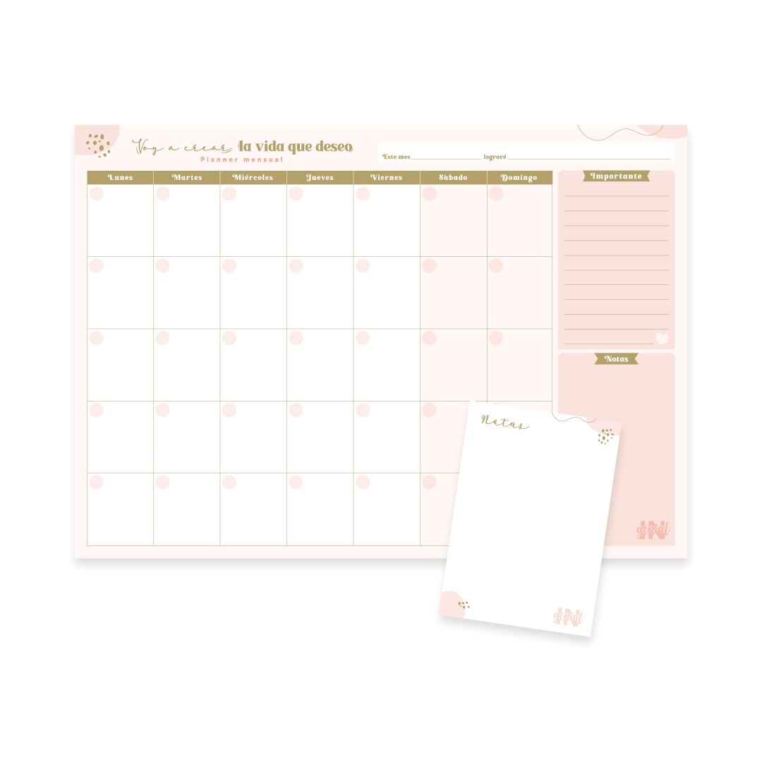 Set Ingenial Lara: planner + block de notas
