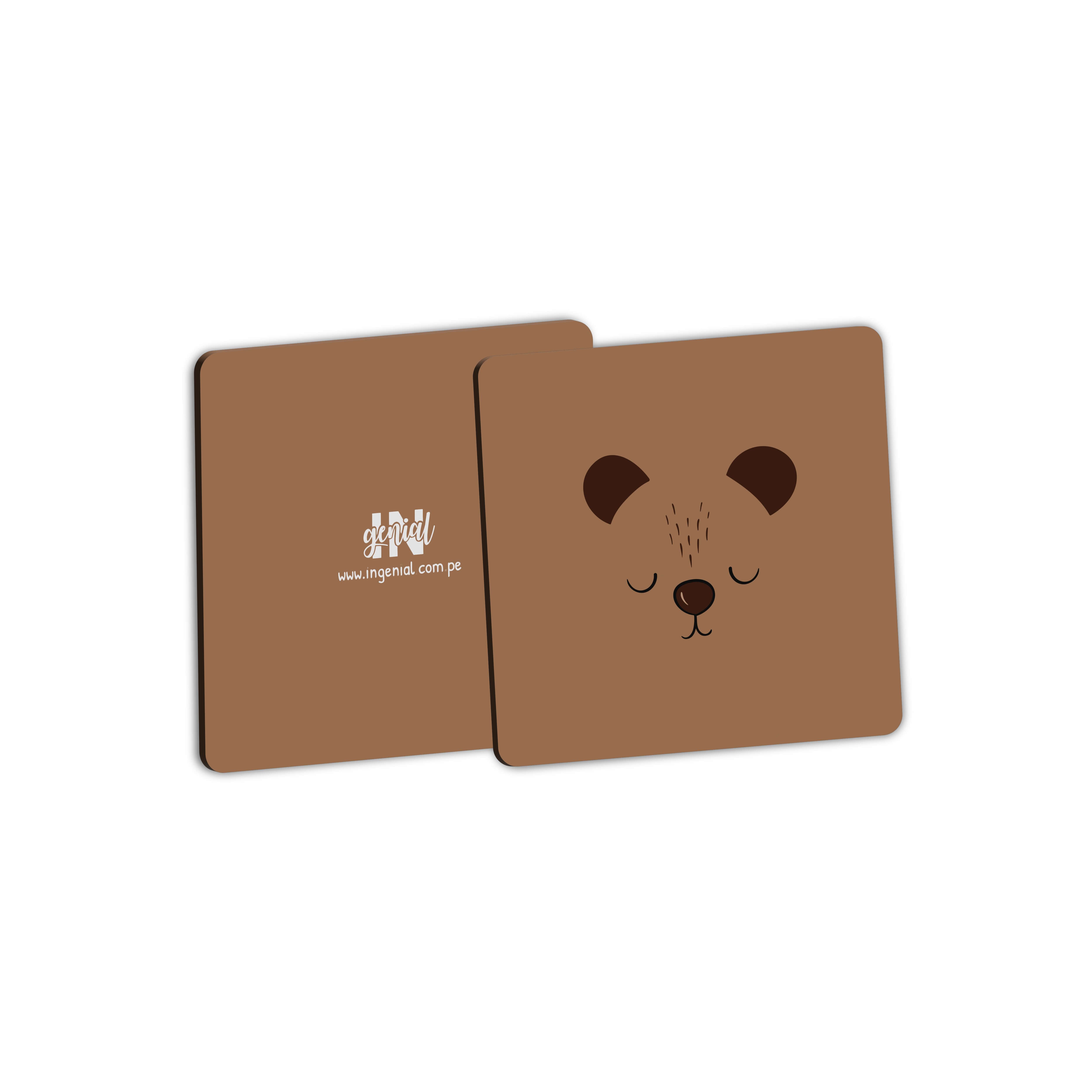 Set de posavasos Ingenial Bear x 8 unds.
