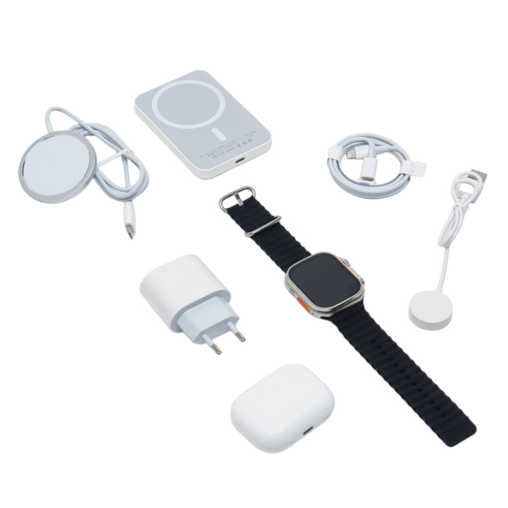 Reloj Inteligente Smartwatch TW1000 Set Pack 7 en 1 Black