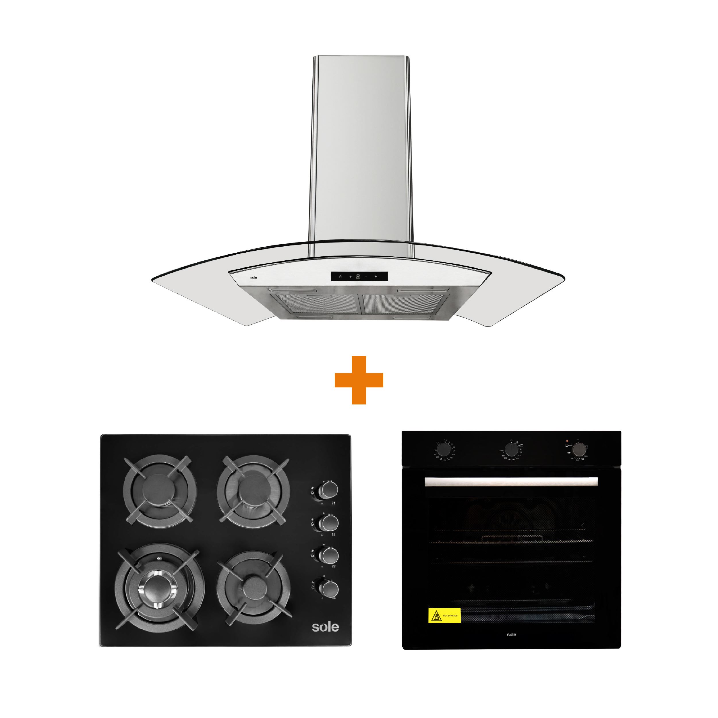 Set Encimera 3120SOLCO068 + Campana 3120TURE66COV3 + Horno 3120SOLHO009V3