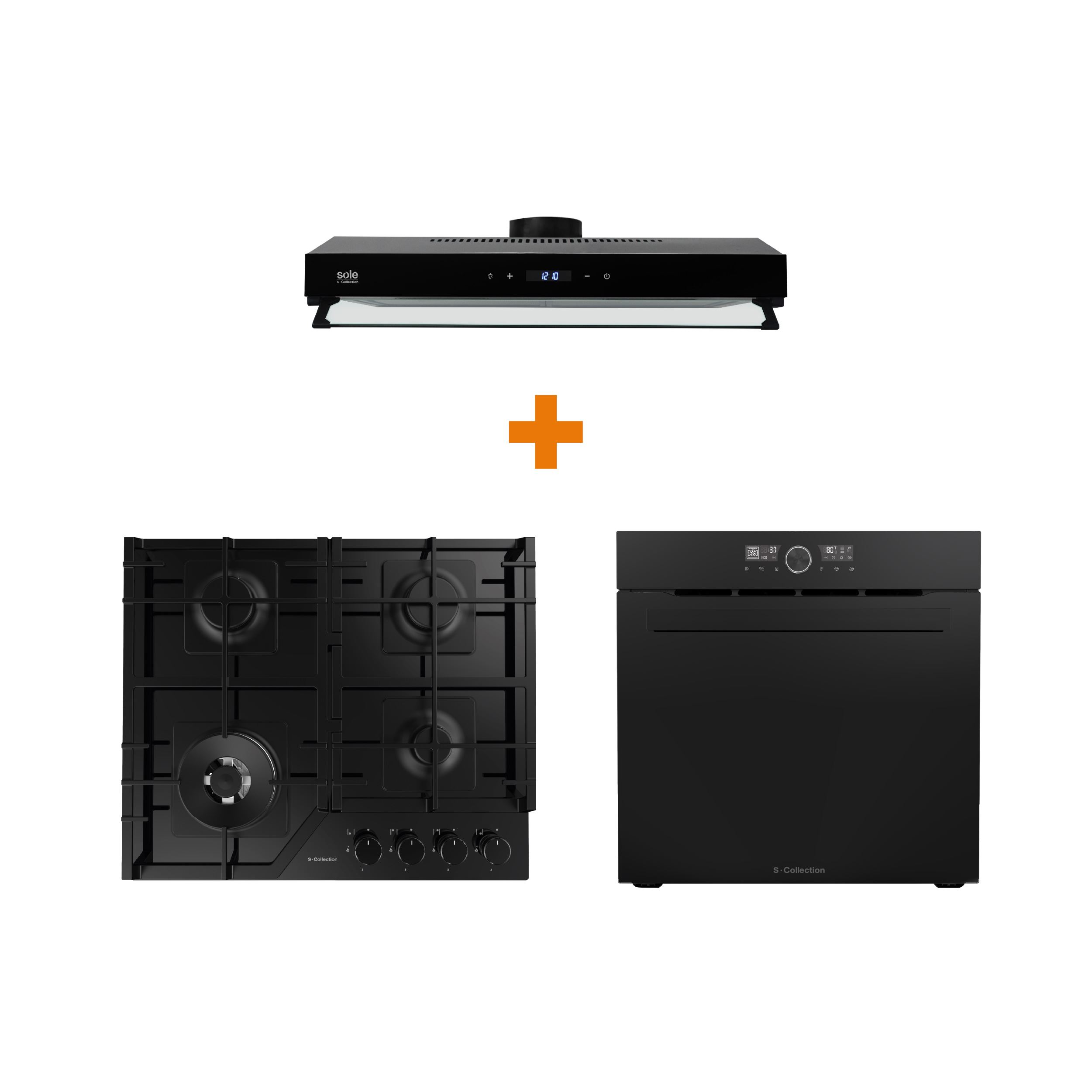 Set Encimera 3120SOLCO066 + Campana 3120TURE18CO + Horno 3120SOLHO026