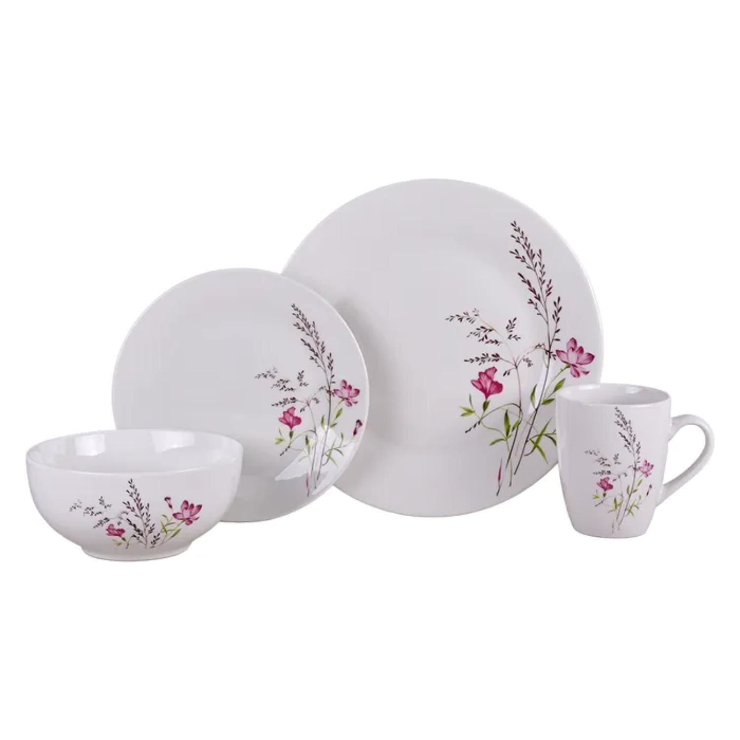 Set de vajilla Merci Hogar 16PZS Floralia