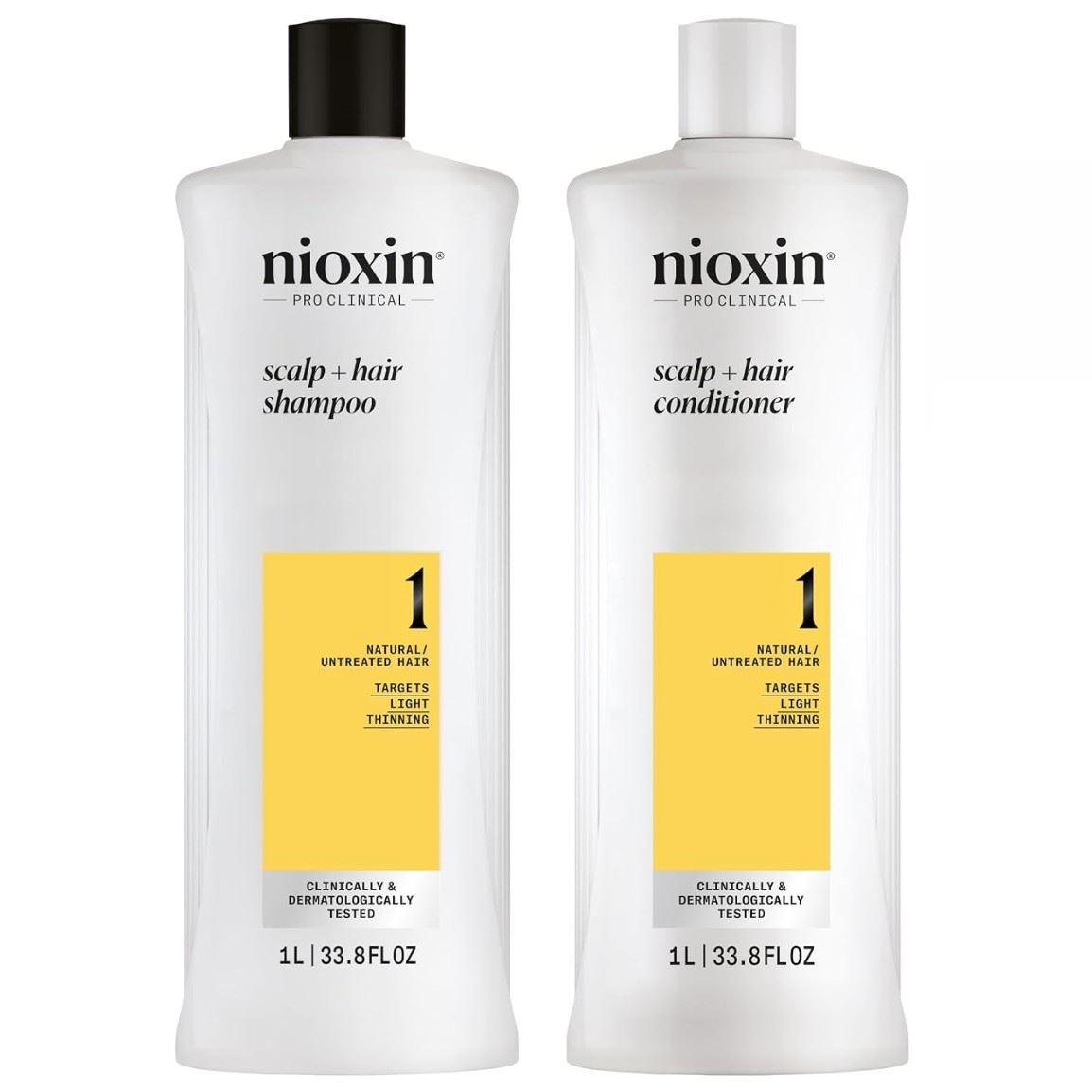 Nioxin 1 Shampoo + Acondicionador Densificador Para Cabello Natura l1000ml