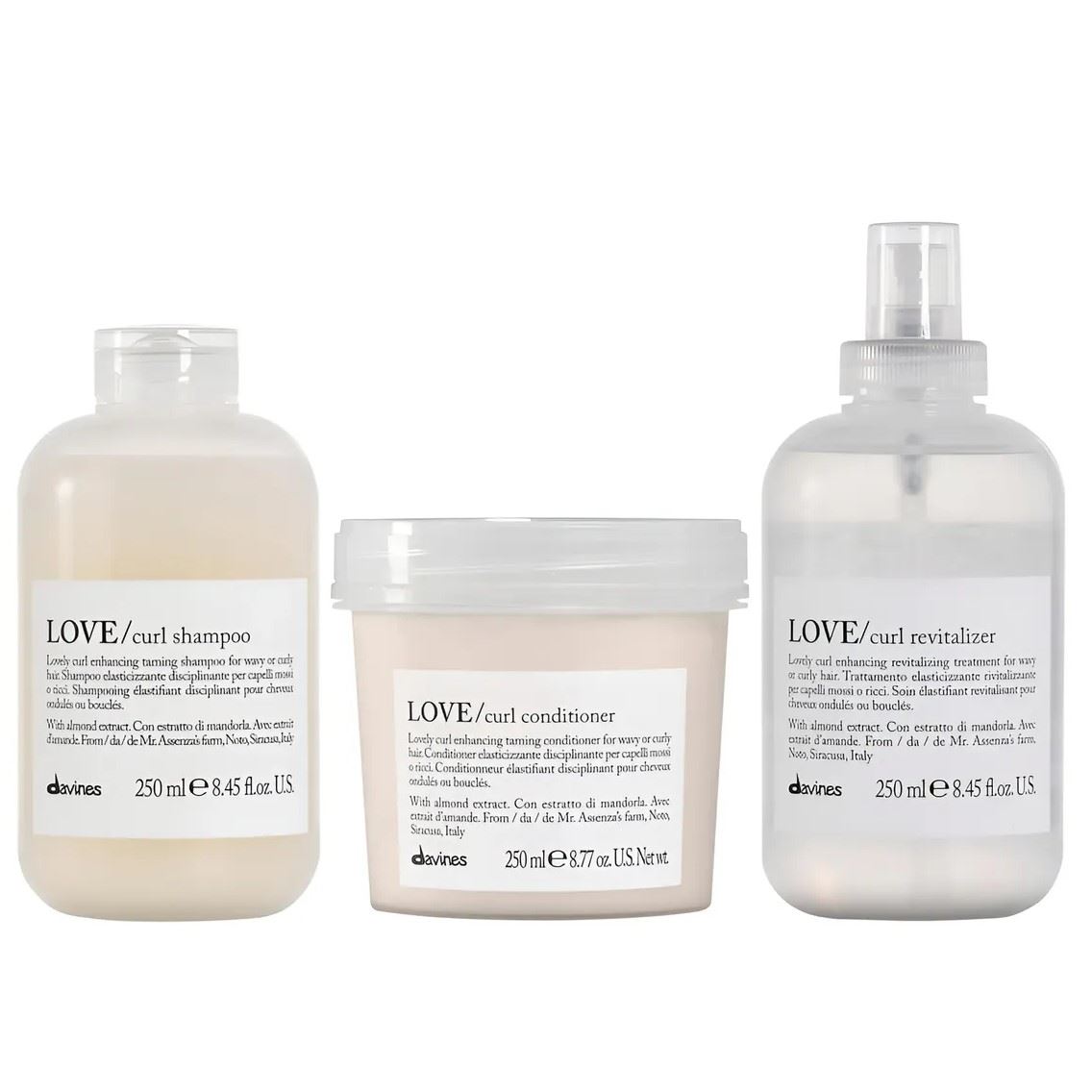 Shampoo Rizos y Ondas + Acondicionador + Revitalizer Love Curl Davines