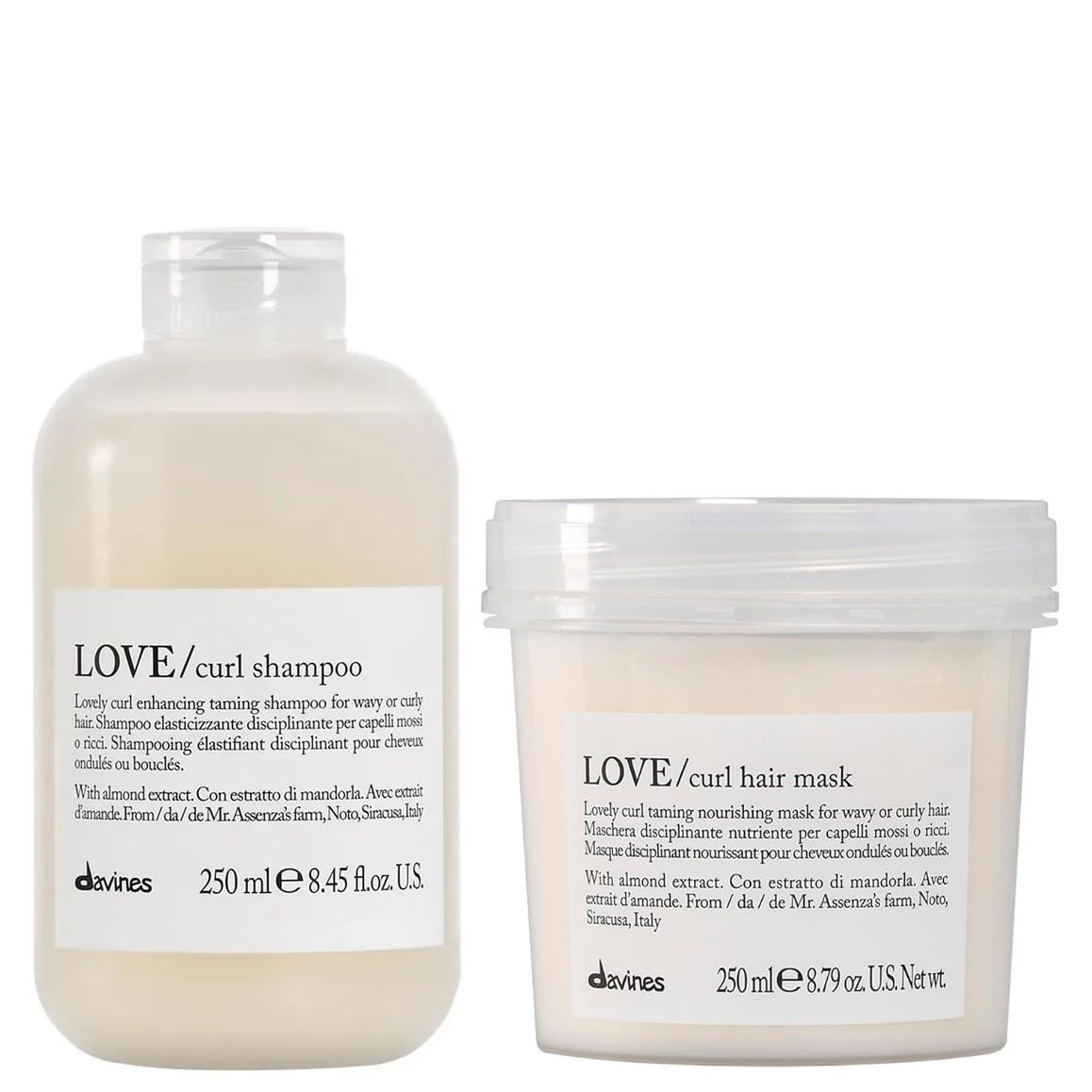 Shampoo Rizos y Ondas + Mascarilla Love Curl Davines 250ml