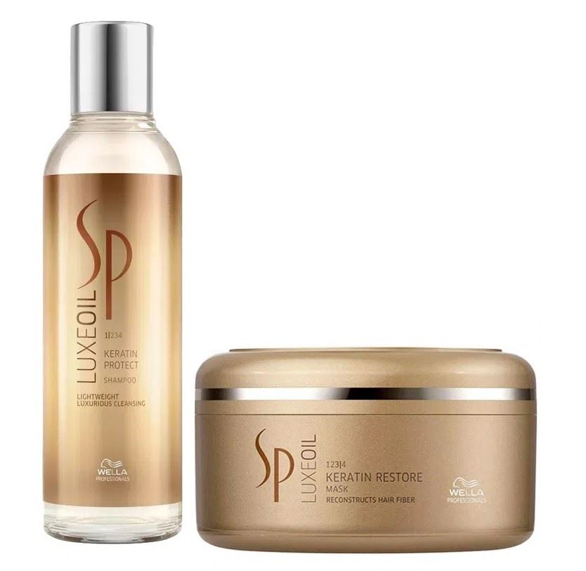 Shampoo Protector c/Keratina 200ml + Mascarilla 150ml Sp Luxe Oil Wella