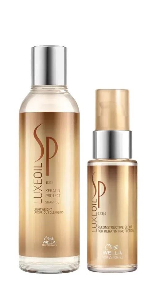 Shampoo Protector con Keratina 200ml  Aceite Elixir Sp Luxe Oil Wella