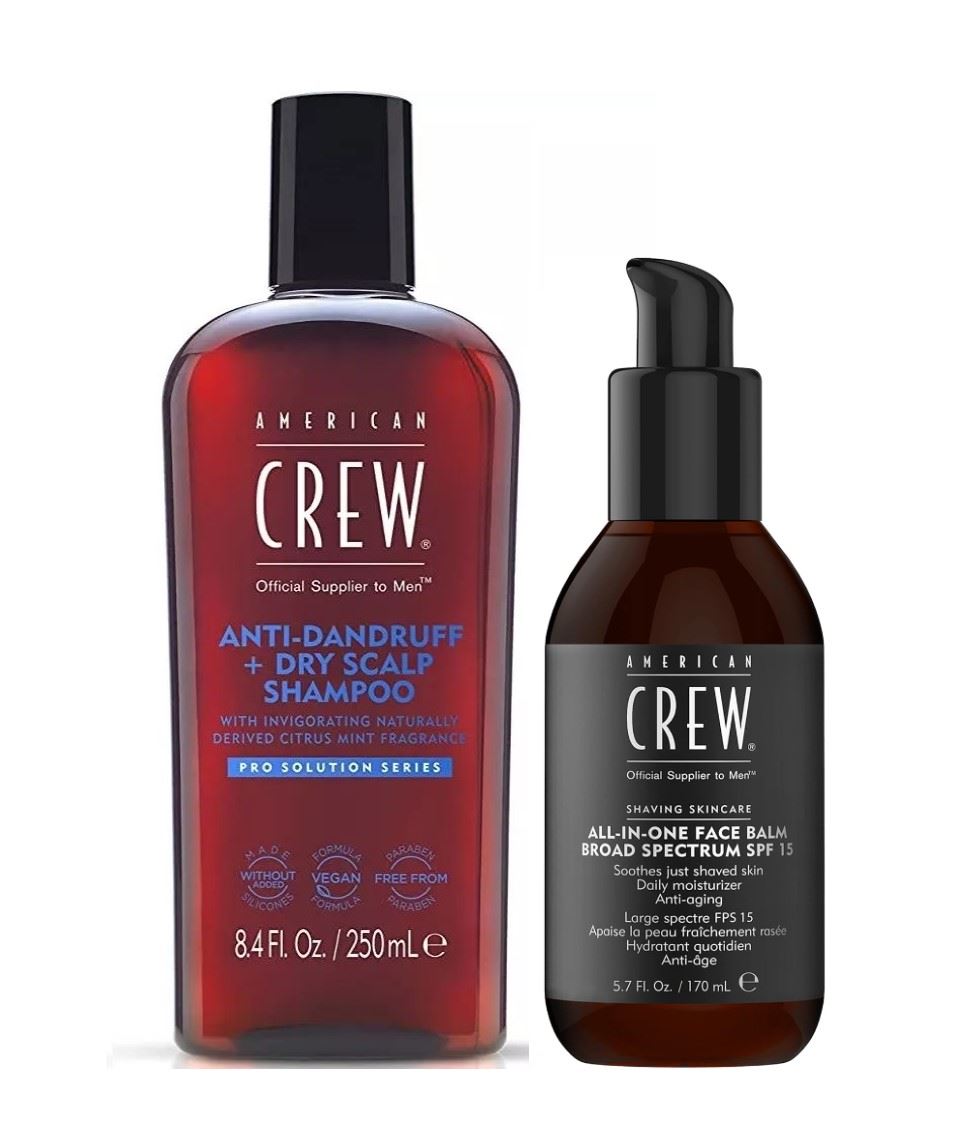 Shampoo Anticaspa + Balsamo Post Afeitado American Crew