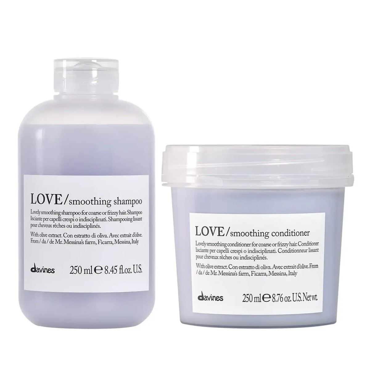 Shampoo Anti Frizz 250ml + Acondicionador Love Smooth Davines