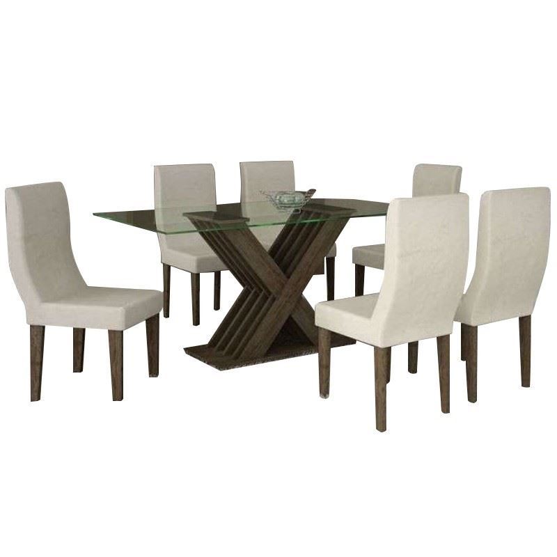 COMEDOR SHARLIM 6 SILLAS - FALOTIH 3M - FLT3MCOM085-6