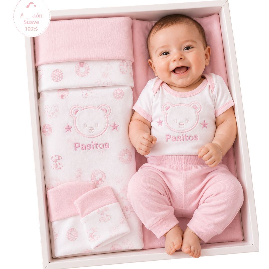 Ajuares Conjunto de Bebe Recién Nacido - Regalo de Baby Shower 0 a 3 meses 100% algodón