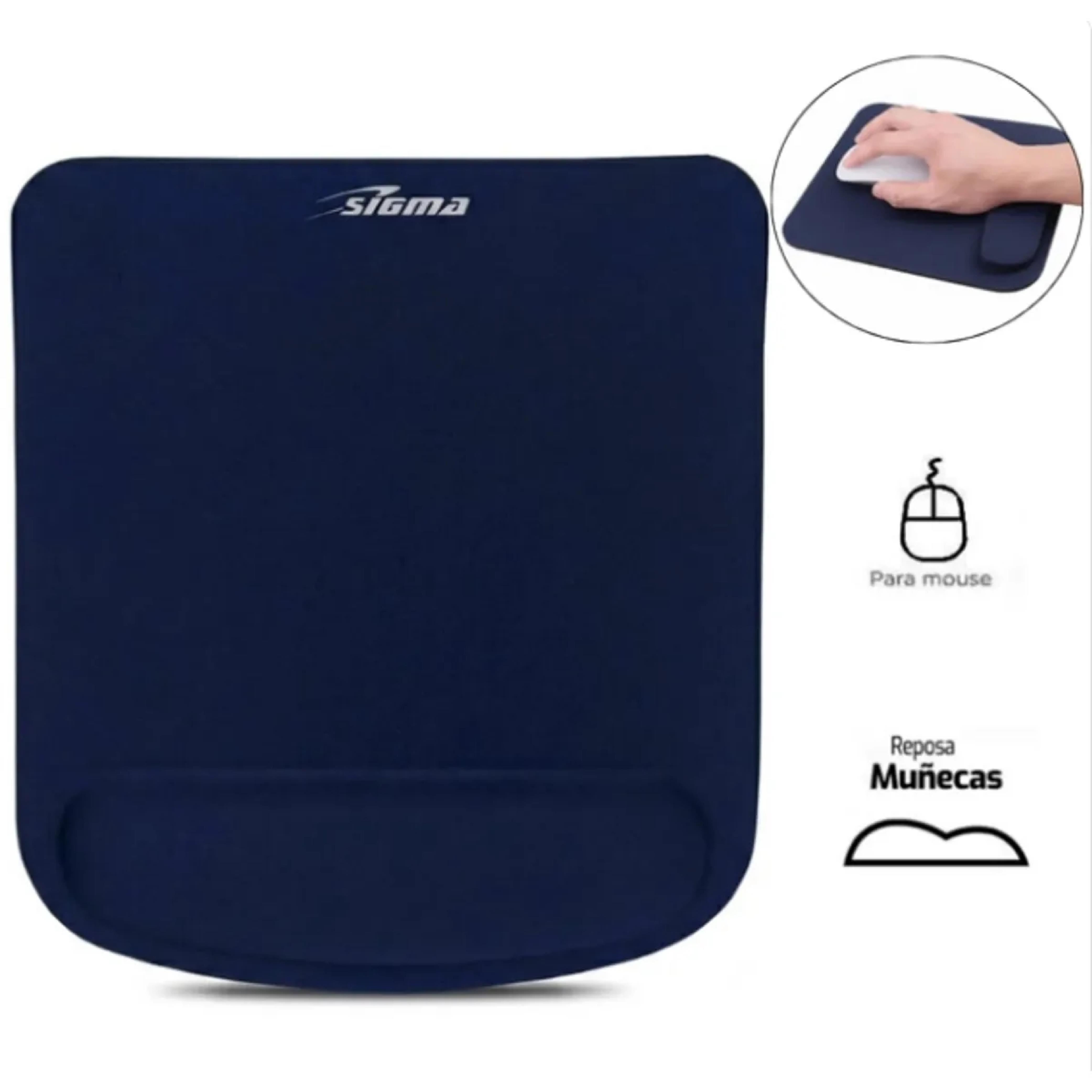 Pad Mouse SIG X6 square muñequera azul