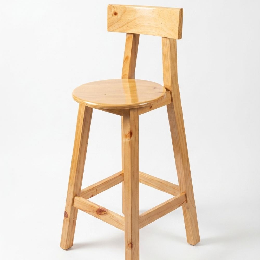 Silla Alta banca en madera restobar Restaurante en natural