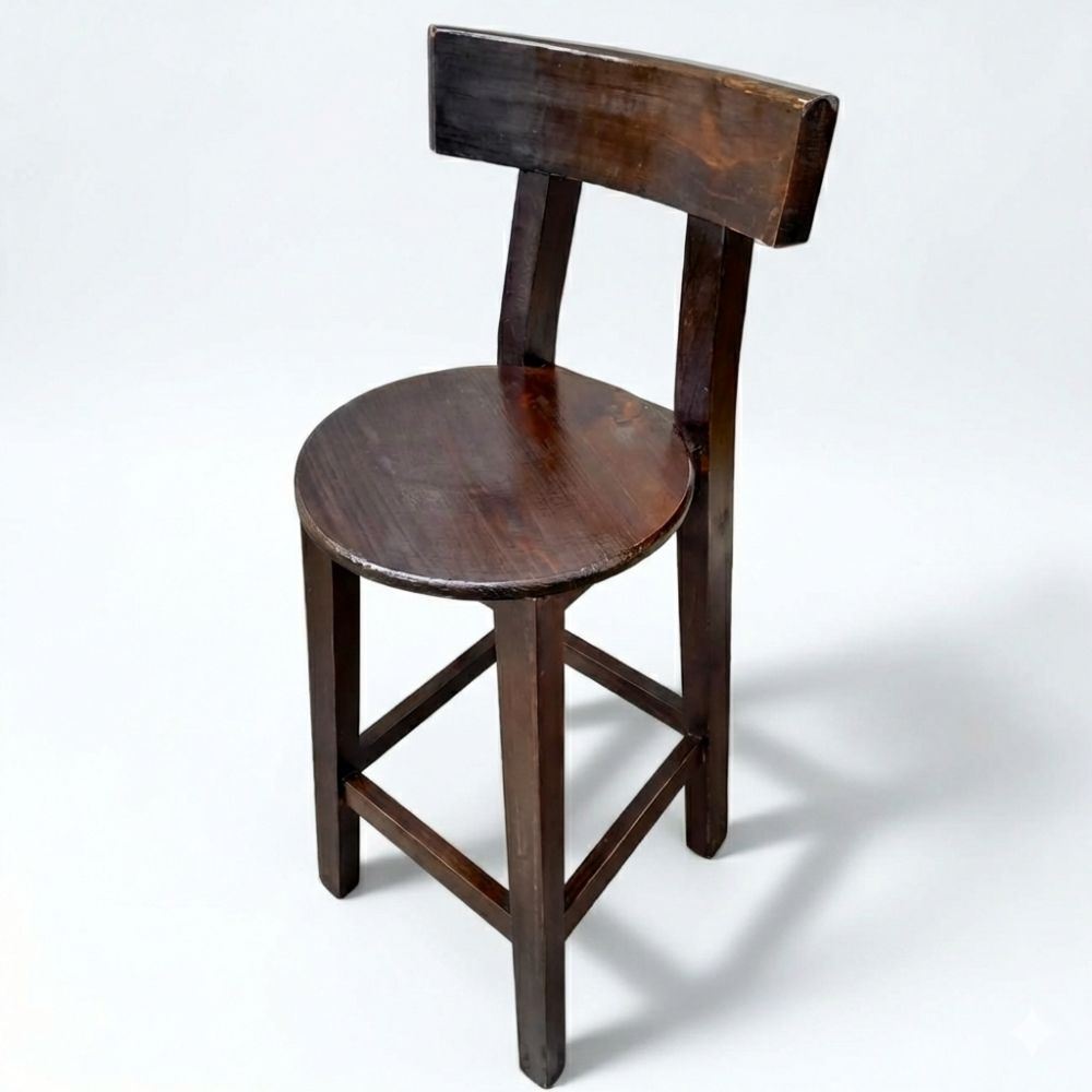 Silla Alta en madera restobar Restaurante en MARRON