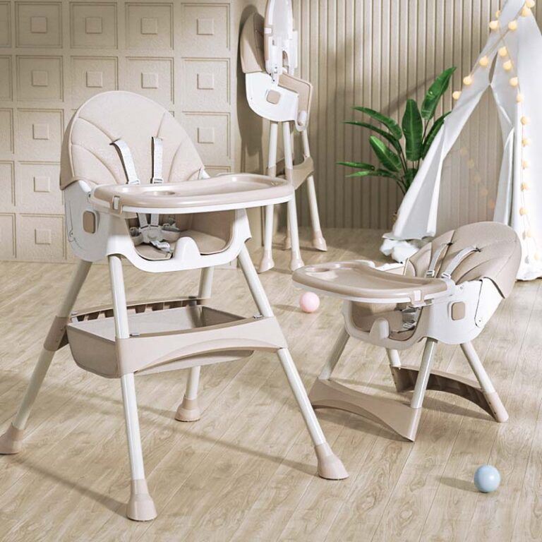 SILLA DE COMER BABYKISS PLEGABLE BEIGUE - Beigue
