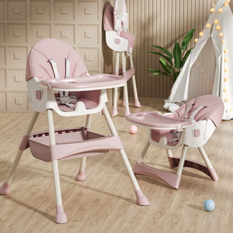 SILLA DE COMER BABYKISS PLEGABLE ROSADO - Rosado