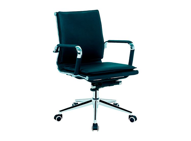 SILLA SVENSON CUERINA NEGRO GIRATORIA