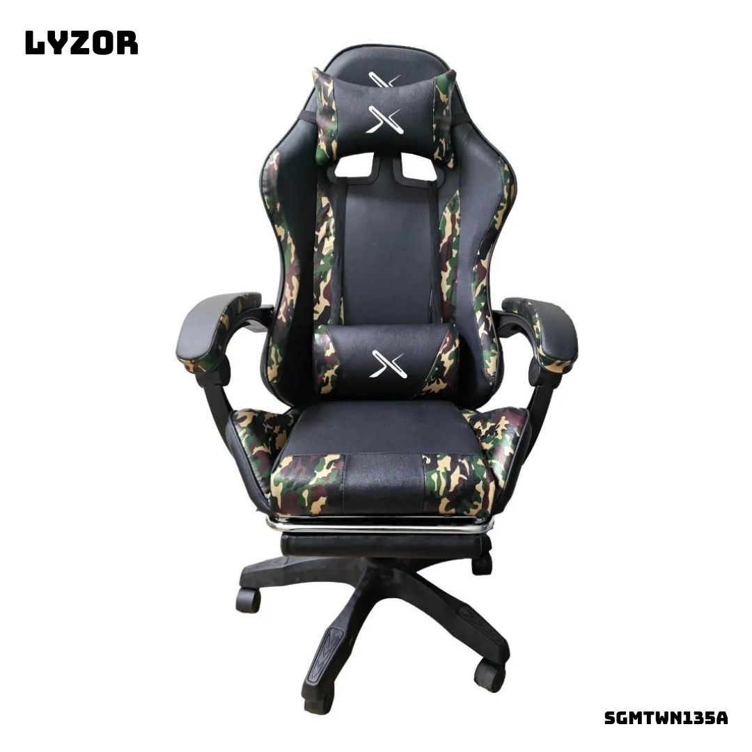 SILLA GAMER LYZOR CON POSAPIES MILITAR - SGRTWN135A