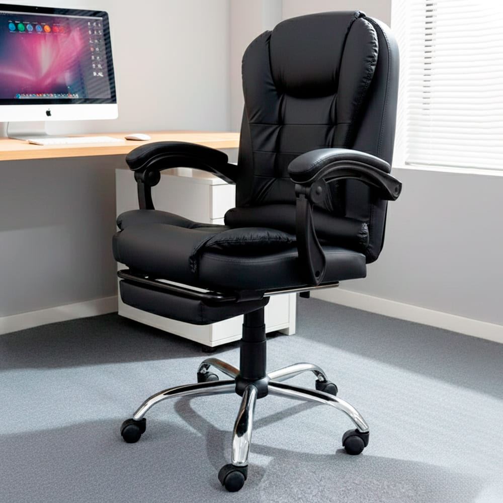 Silla de Oficina Gerencial Negra Sillium SEG420001