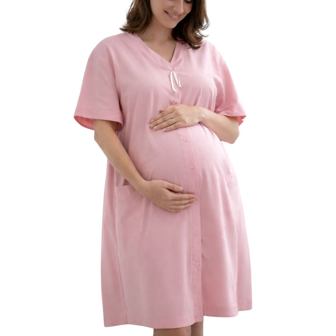 Bata de Maternidad / Embarazo / lactancia/ Bata Clinica color entero