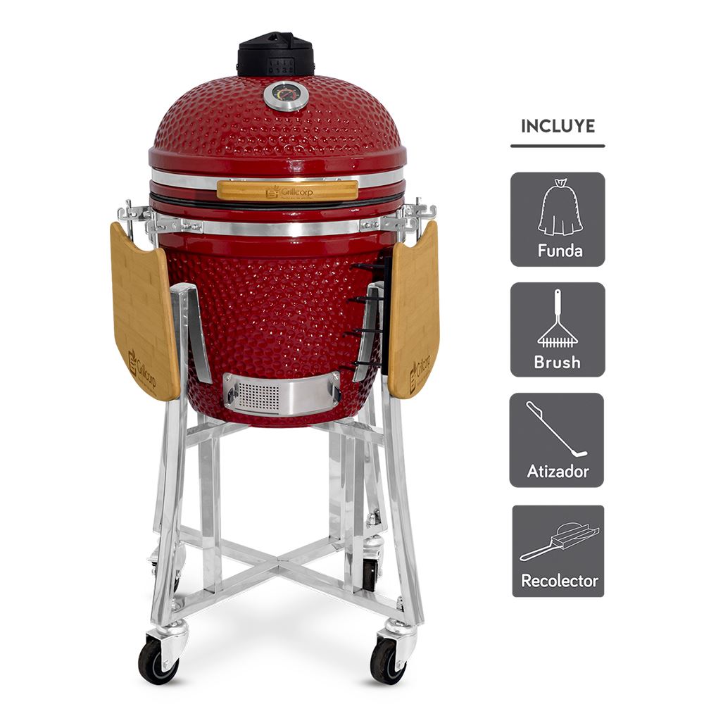 Kamado Granada 18" Rojo | Grillcorp