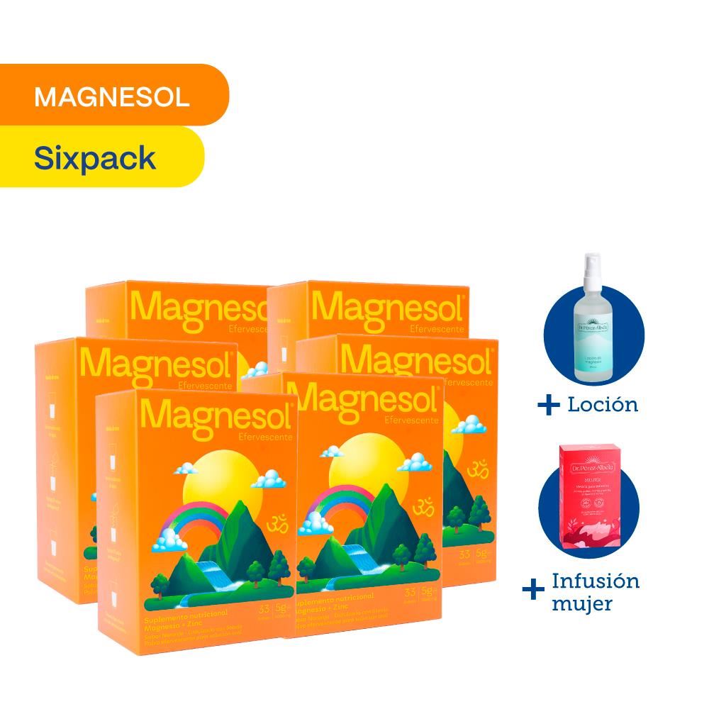 SIXPACK: MAGNESOL EFERVESCENTE NARANJA x 33 sobres
