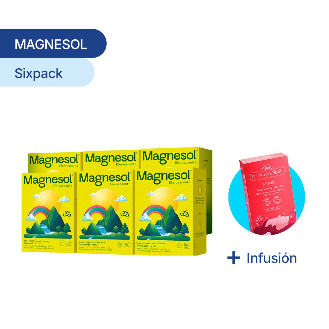 SIXPACK: MAGNESOL EFERVESCENTE LIMÓN x 33 sobres