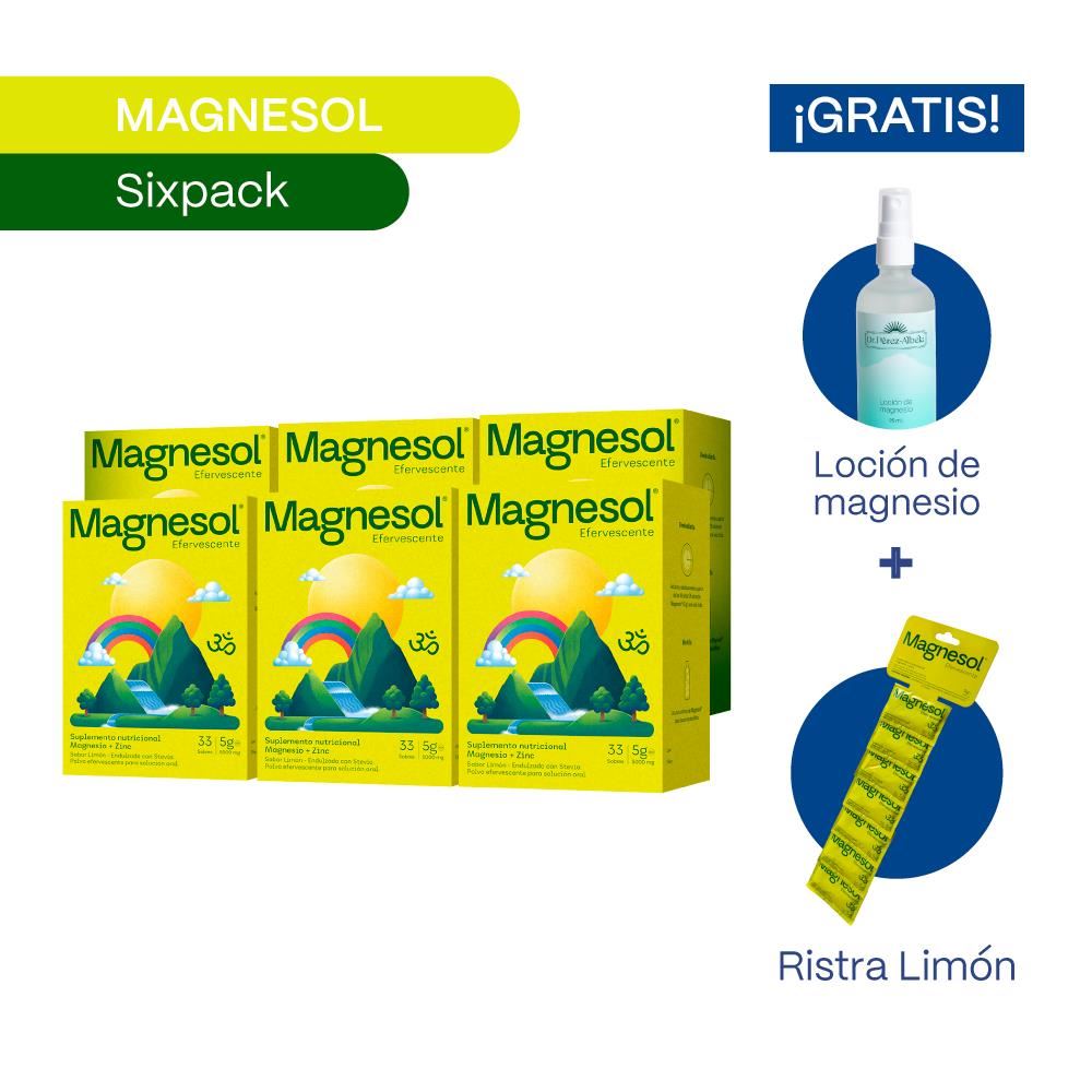 PACK 06 MAGNESOL EFERVESCENTE LIMÓN x 33 sobres