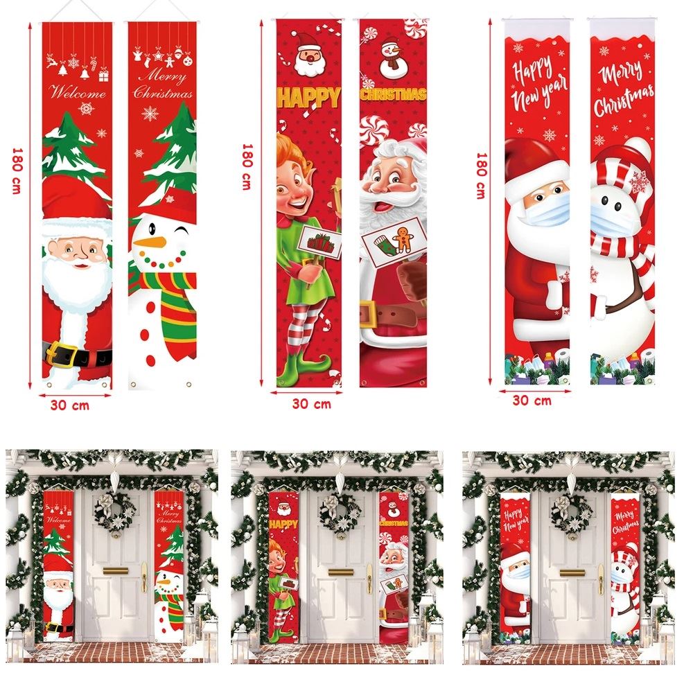 Banderin Decorativo para Navidad colgantes navidenos puerta Set 2pzs