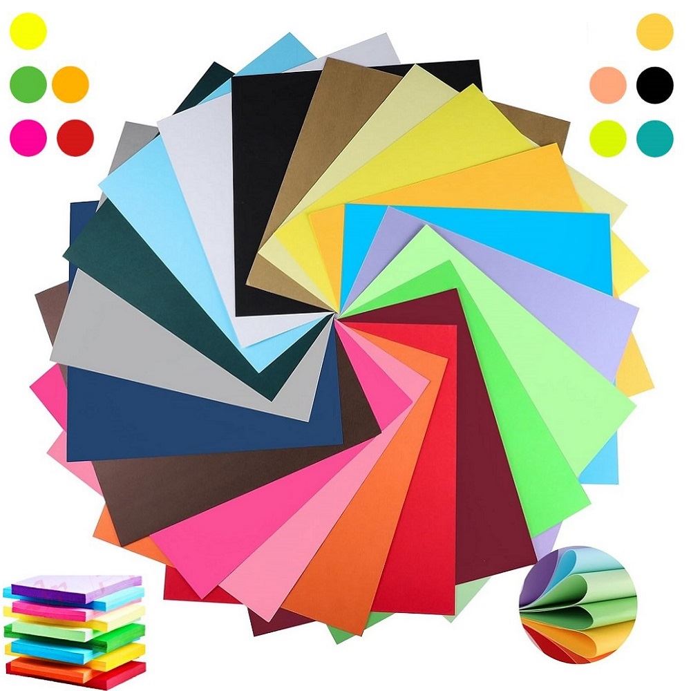 Hojas de Colores papel bond A4 paquete de 100 hojas