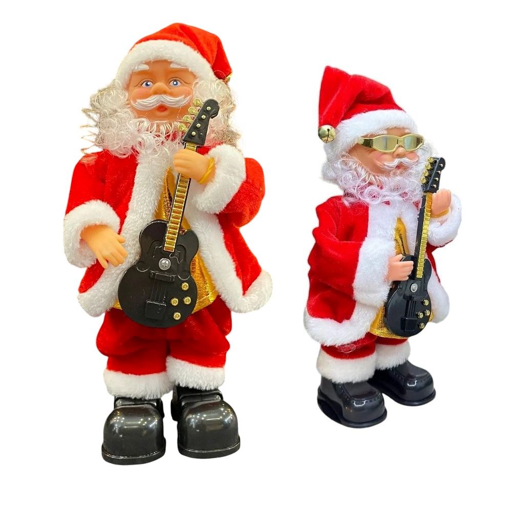 Papa Noel Guitarrista bailarín santa musical navideno